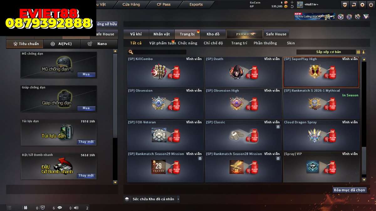 shop acc cf uy tin gia re